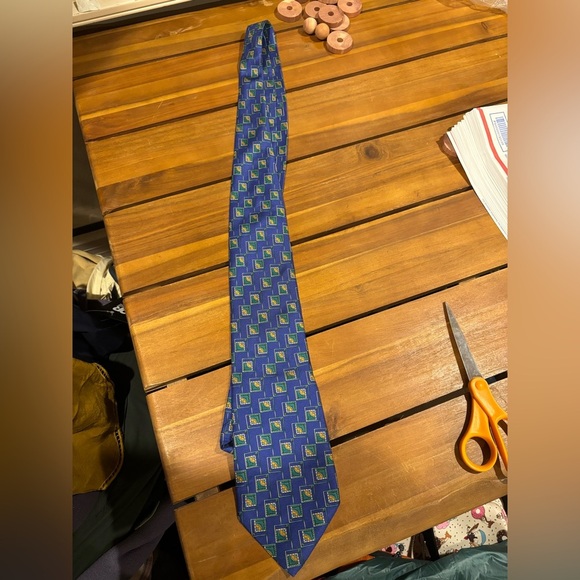 Blue Valentino Silk Tie - Picture 3 of 5